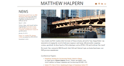 Desktop Screenshot of matthewhalpern.com